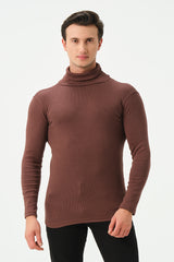 CHOCOLATE RIB TURTLE NECK FOR MENS