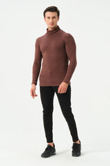 CHOCOLATE RIB TURTLE NECK FOR MENS