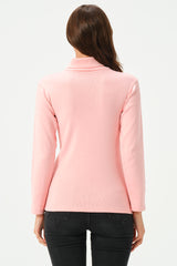 BABY PINK RIB TURTLE NECK FOR WOMENS