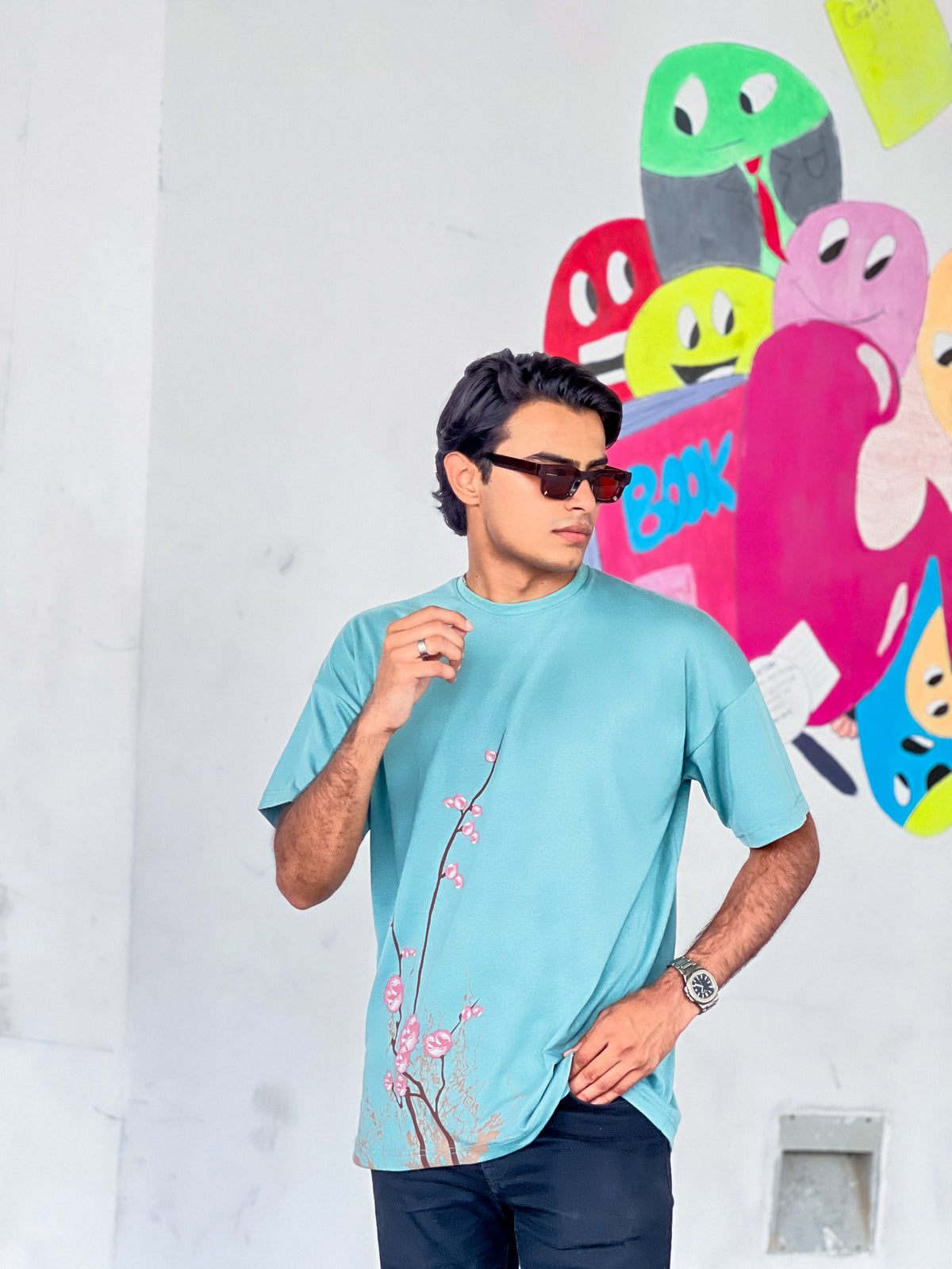 FLOWER OVERSIZED T-SHIRT MENS