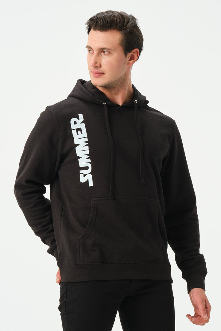 BLACK SUMMER HOODIE FOR MENS