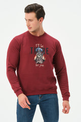 MAROON MEXICAN SWEATSHIRT FOR MENS