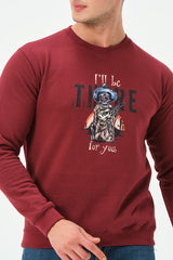 MAROON MEXICAN SWEATSHIRT FOR MENS