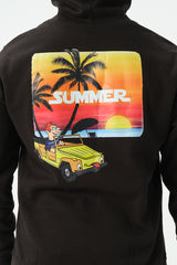 BLACK SUMMER HOODIE FOR MENS