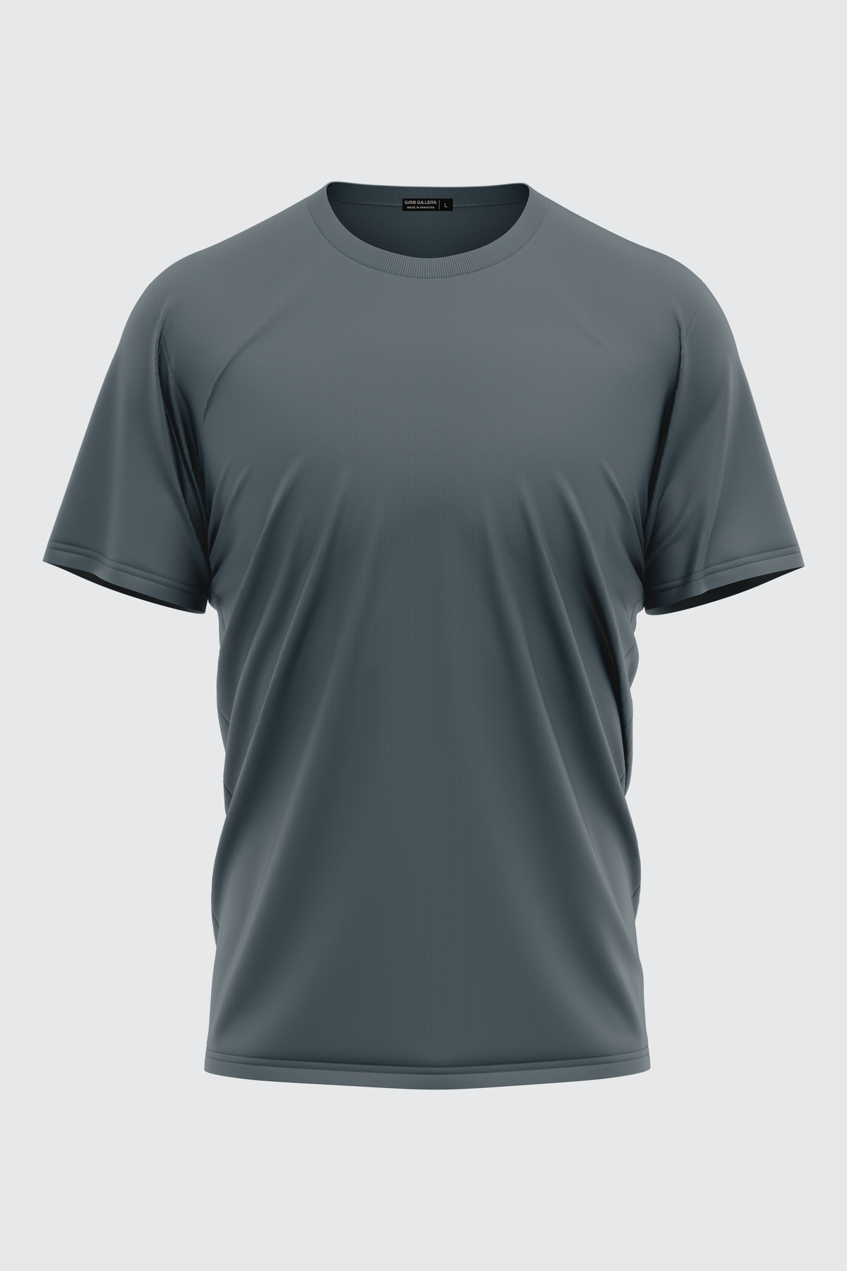 GRAY BASIC CREW NECK T-SHIRT