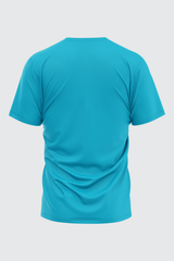 TEAL BLUE BASIC CREW NECK T-SHIRT