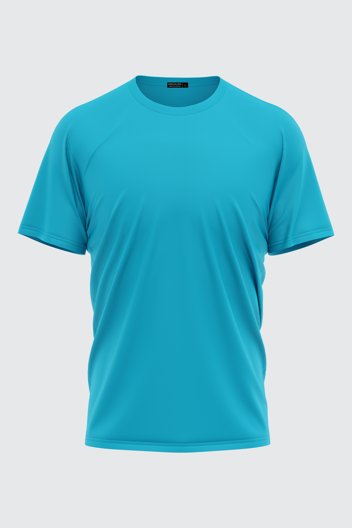 TEAL BLUE BASIC CREW NECK T-SHIRT