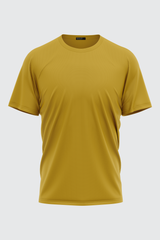 MUSTARD BASIC CREW NECK T-SHIRT