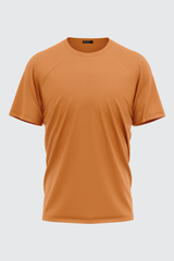 ORANGE BASIC CREW NECK T-SHIRT