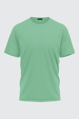 APPLE GREEN BASIC CREW NECK T-SHIRT