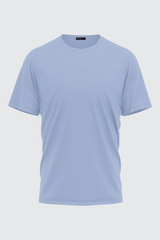 SKY BLUE BASIC CREW NECK T-SHIRT