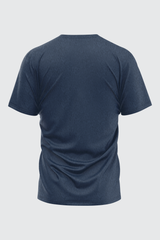 HEATHER BLUE BASIC CREW NECK T-SHIRT