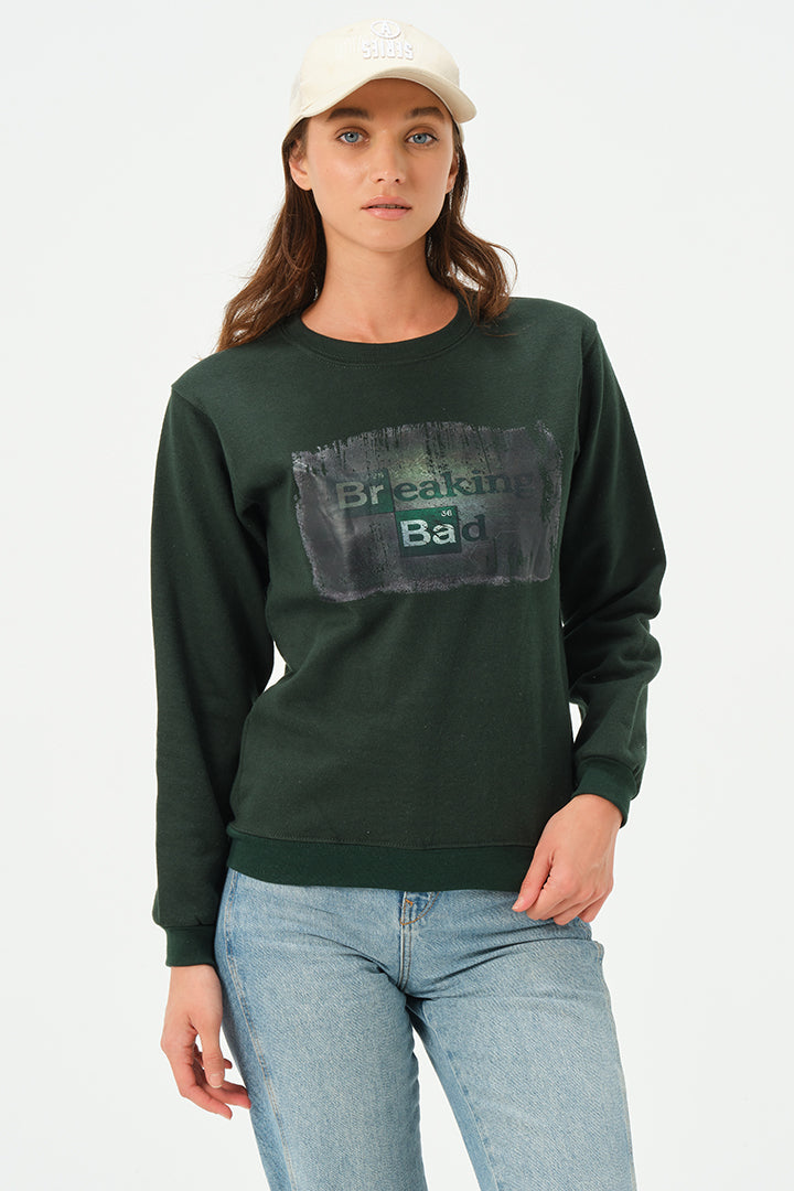 DARK GREEN BREAKING BAD SWEATSHIRT FOR WOMENS