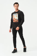 BLACK BEACHTIME SWEATSHIRT FOR MENS