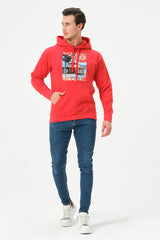 RED OCEANO HOODIE FOR MENS