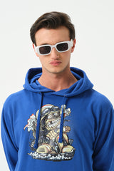 ROYAL BLUE ZOMBIE HOODIE FOR MENS