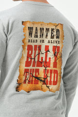 HEATHER GREY WANTED SWEATSHIRT FOR MENS