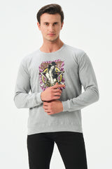 HEATHER GREY STARGIRL SWEATSHIRT FOR MENS