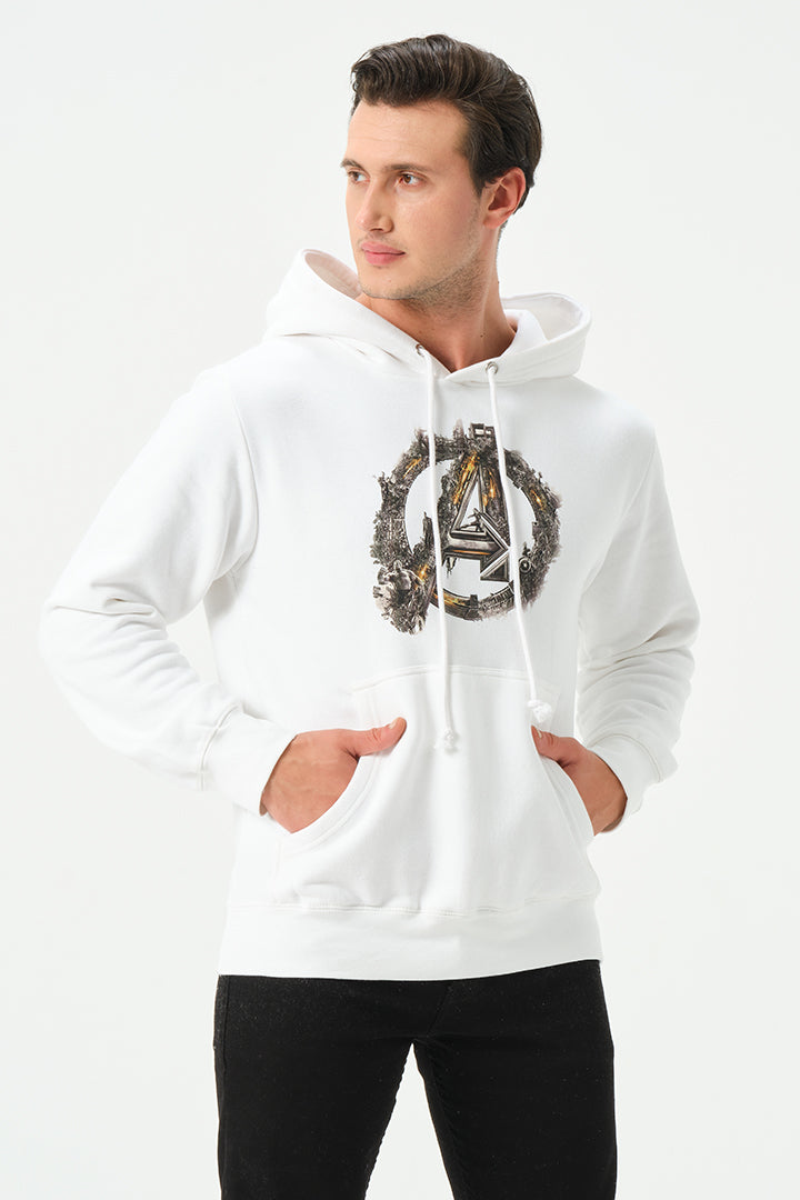 WHITE AVENGER HOODIE FOR MENS