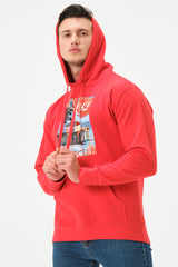 RED OCEANO HOODIE FOR MENS