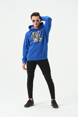 ROYAL BLUE ZOMBIE HOODIE FOR MENS