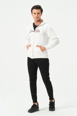 WHITE PARADISE SUXO ZIPPER HOODIE FOR MENS