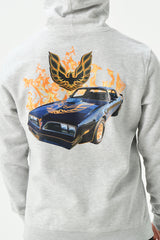 HEATHER GREY FIRE BID HOODIE FOR MENS