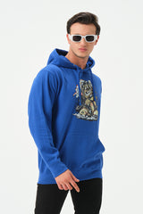 ROYAL BLUE ZOMBIE HOODIE FOR MENS