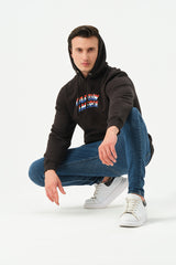 BLACK WAR TIME HOODIE FOR MENS