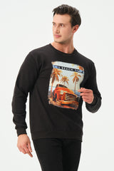 BLACK BEACHTIME SWEATSHIRT FOR MENS