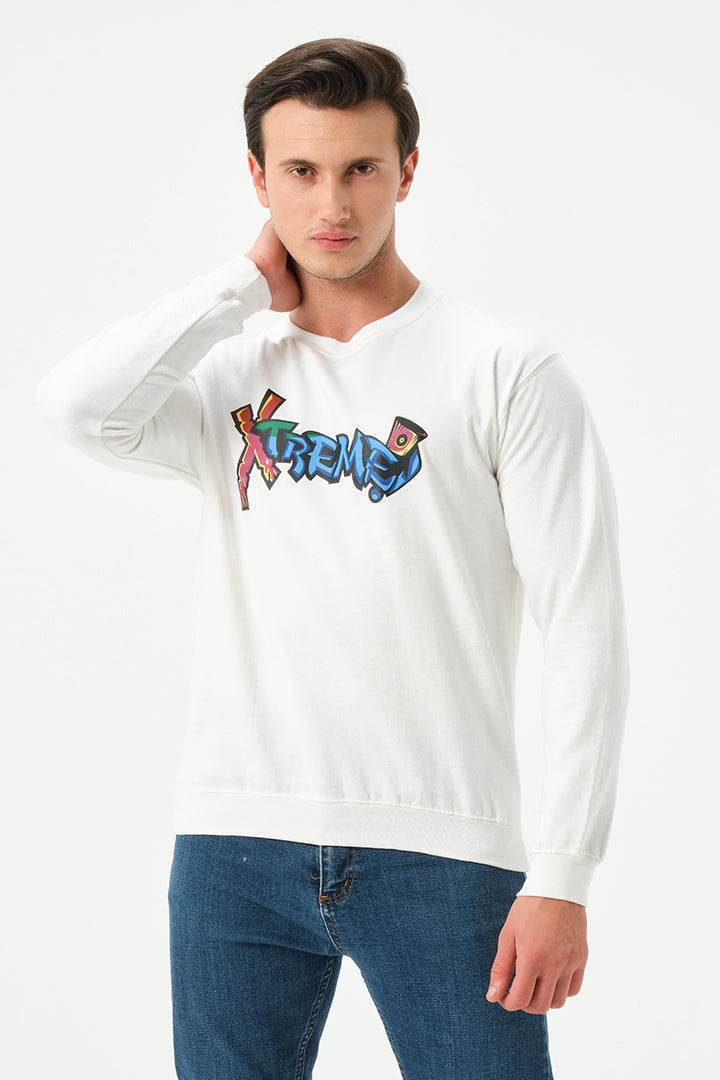 WHITE XTREME SWEATSHIRT FOR MENS