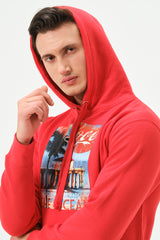 RED OCEANO HOODIE FOR MENS