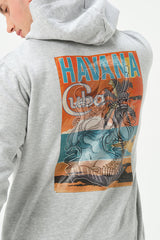 HEATHER GREY HAVANA CUBA HOODIE FOR MENS