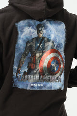 BLACK WAR TIME HOODIE FOR MENS