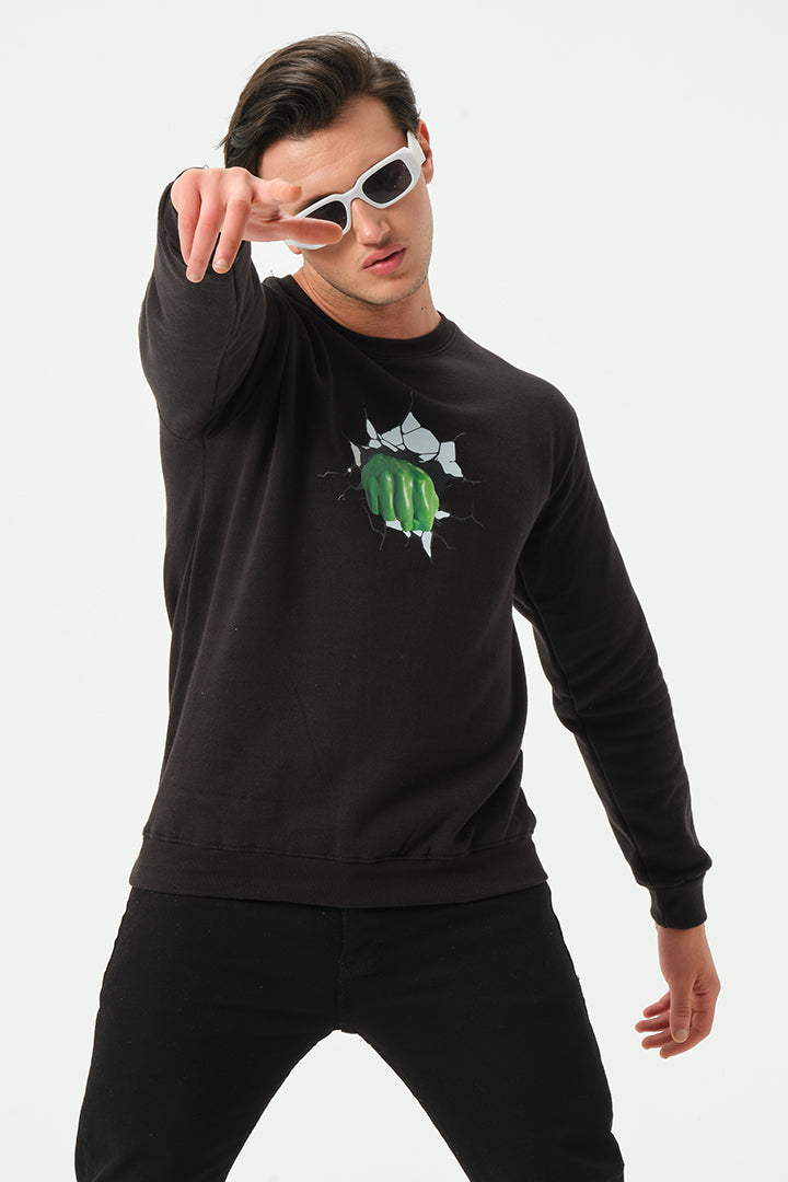 BLACK HULK SWEATSHIRT FOR MENS