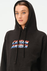 BLACK WAR TIME HOODIE FOR WOMENS