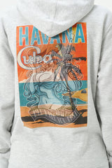 HEATHER GREY HAVANA CUBA HOODIE FOR WOMENS