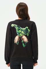 BLACK HULK SWEATSHIRT FOR WOMENS