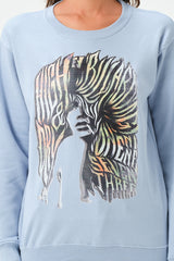 SKY BLUE BILLABONG SWEATSHIRT FOR WOMENS