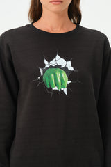 BLACK HULK SWEATSHIRT FOR WOMENS