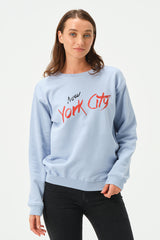 SKY BLUE MANHATTAN SWEATSHIRT FOR WOMENS