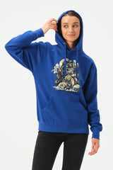 ROYAL BLUE ZOMBIE HOODIE FOR WOMENS