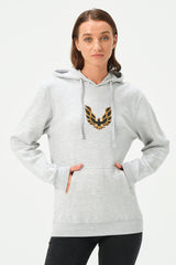 HEATHER GREY FIRE BID HOODIE FOR WOMENS