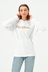 WHITE EGYPTIAN PARTY HOODIE FOR WOMENS