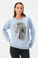 SKY BLUE BILLABONG SWEATSHIRT FOR WOMENS