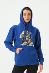 ROYAL BLUE ZOMBIE HOODIE FOR WOMENS