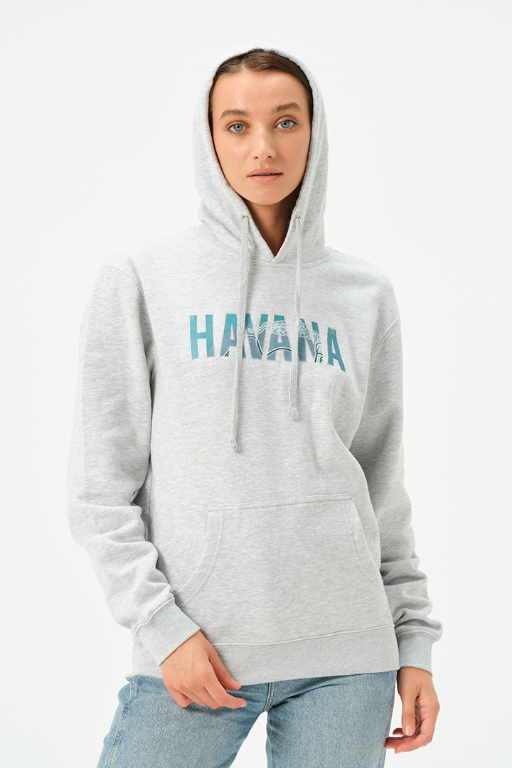 HEATHER GREY HAVANA CUBA HOODIE FOR WOMENS