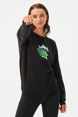 BLACK HULK SWEATSHIRT FOR WOMENS