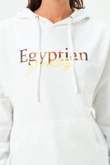 WHITE EGYPTIAN PARTY HOODIE FOR WOMENS